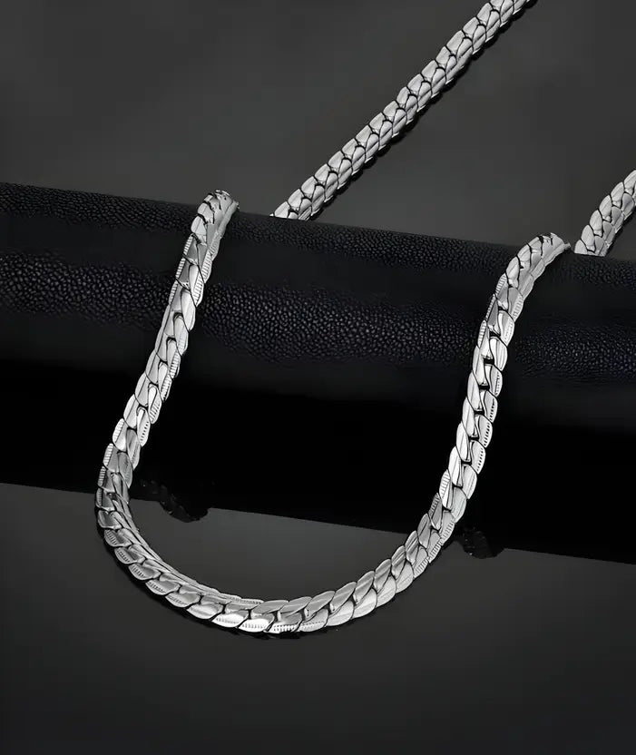 SNAKE SKIN SILVER CHAIN
