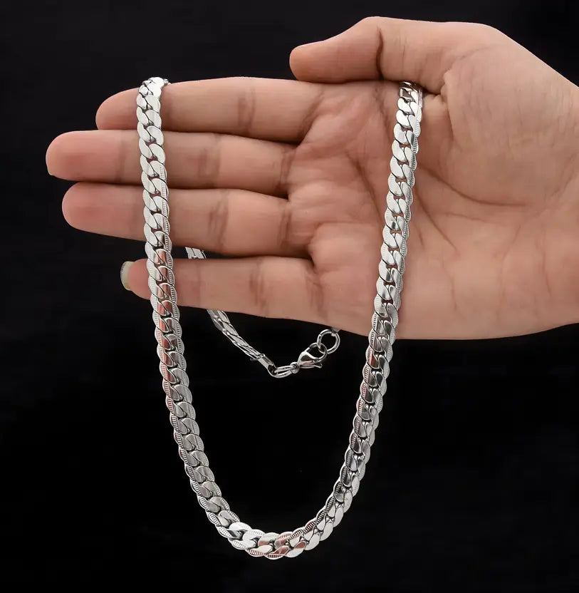 SNAKE SKIN SILVER CHAIN