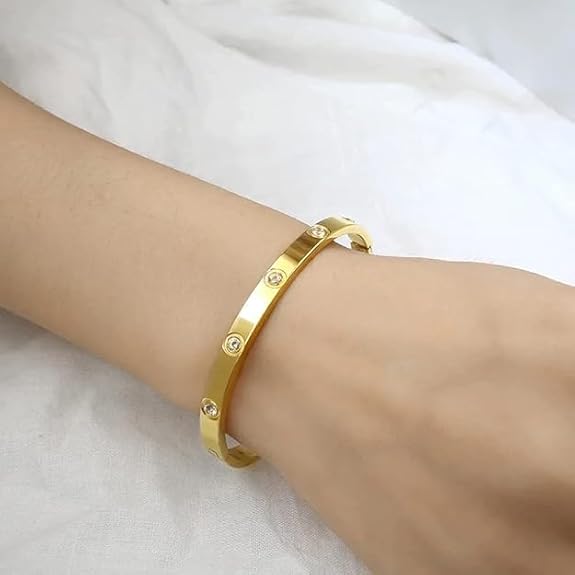 18K Gold Bracelet Kada for Women