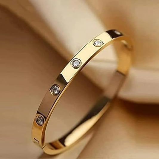 18K Gold Bracelet Kada for Women