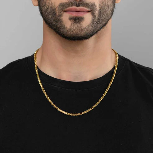 GOLDEN CASCADE 5MM 18K GOLD PLATED CHAIN