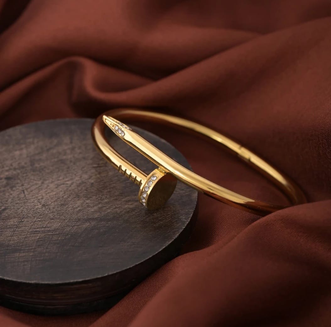Diamond Nail Cuff Bracelet