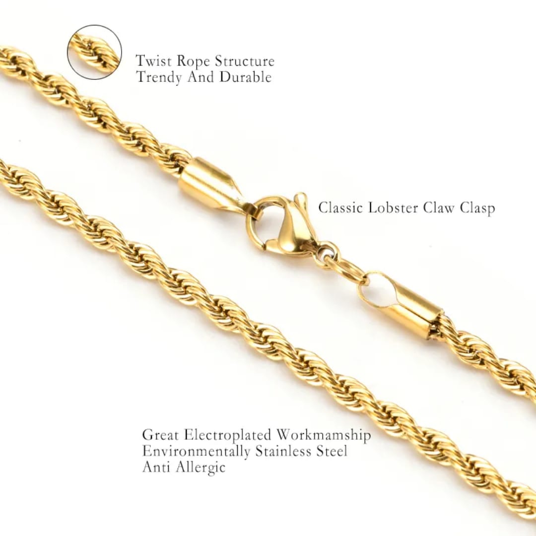 ROPE 18K GOLD PLATED CHAIN