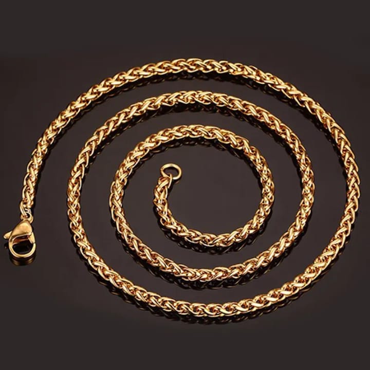 GOLDEN CASCADE 5MM 18K GOLD PLATED CHAIN