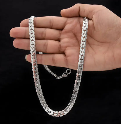 SNAKE SKIN SILVER CHAIN