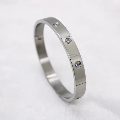 Classic Love Diamond Silver Bracelet