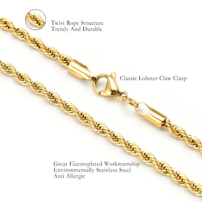 ROPE 18K GOLD PLATED CHAIN
